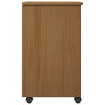 vidaXL Cabinet roulant Brun Miel 34 x 39 x 65 5 cm Pin massif
