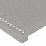 vidaXL Tête de lit à LED Gris clair 100x5x118/128 cm Tissu
