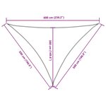 vidaXL Voile de parasol tissu oxford triangulaire 5x5x6 m beige
