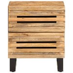 vidaXL Tables de chevet 2 Pièces 40x34x46 cm bois massif de manguier brut