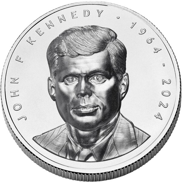 Pièce de monnaie en Argent 2 Dollars g 31.1 (1 oz) Millésime 2024 JOHN KENNEDY