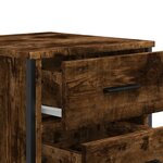 vidaXL Table de chevet chêne fumé 40x41x60 cm bois d'ingénierie