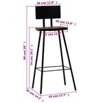 vidaXL Tabourets de bar lot de 2 bois massif de récupération