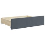 vidaXL Lit de jour avec gigogne et tiroirs sans matelas 80x200 cm