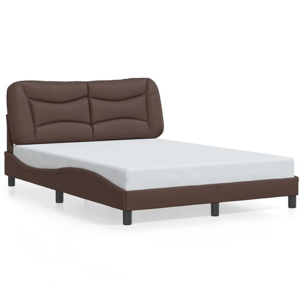 vidaXL Cadre de lit sans matelas marron 140x190 cm similicuir