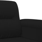 vidaXL Ensemble de canapés 3 Pièces avec coussins Noir Tissu microfibre