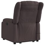 vidaXL Fauteuil inclinable de massage électrique Marron foncé Tissu