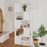 vidaXL Bibliothèque Séparateur de pièce Blanc 60x24x155 cm Aggloméré