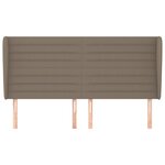 vidaXL Tête de lit avec oreilles Taupe 163x23x118/128 cm Tissu