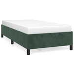 vidaXL Cadre de lit Vert foncé 90x190 cm Velours