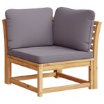 vidaXL Salon de jardin avec coussins 10 Pièces bois massif d'acacia