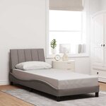 vidaXL Cadre de lit sans matelas taupe 90x200 cm tissu