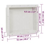 vidaXL Niche de douche Blanc mat 41x51x10 cm