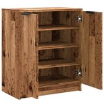 vidaXL Armoire à chaussures vieux bois 59x35x70 cm bois d'ingénierie