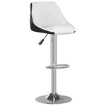 vidaXL Tabourets de bar lot de 2 blanc et noir similicuir