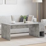 vidaXL Table basse Gris béton 101 5 x 50 x 37 cm Bois d'ingénierie