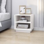 vidaXL Tables de chevet 2 Pièces Blanc 40x34x40 cm Bois de pin solide