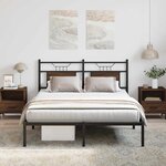 vidaXL Cadre de lit sans matelas chêne marron 137x190 cm