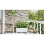 vidaXL Pots de jardin Blanc 80 x 40 x 37.5 cm Acier