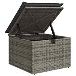 vidaXL Salon de jardin 6 Pièces avec coussins gris résine tressée