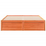 vidaXL Cadre de lit sans matelas cire marron 140x200cm bois pin massif