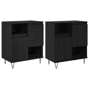 vidaXL Buffets 2 Pièces Chêne noir 120 x 35 x 70 cm Bois d'ingénierie