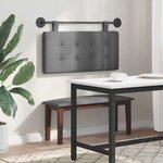 vidaXL Tête de lit suspendue Gris foncé tissu