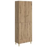 vidaXL Ensemble de Meubles 2 Pièces Chêne artisanal 66 x 34 5 x 95 cm