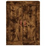 vidaXL Buffet haut Chêne fumé 69 5x34x180 cm Bois d'ingénierie