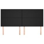 vidaXL Tête de lit Noir 200x5x118/128 cm Similicuir