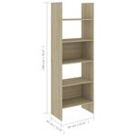 vidaXL Bibliothèque Chêne sonoma 60x35x180 cm Bois d’ingénierie