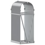 vidaXL Porte-bûches gris clair 40x45x100 cm acier galvanisé