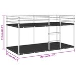 VidaXL Lit superposé sans matelas blanc 90x200 cm acier