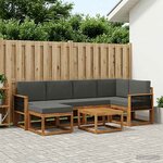 vidaXL Ensemble de canapés d'extérieur 7 Pièces Naturel et Anthracite