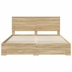 vidaXL Cadre de lit Chêne Sonoma 200 x 200 cm Bois d'ingénierie