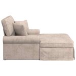 vidaXL Chaise lounge avec jupe Beige 157 x 91 x 91 cm ARES