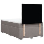 vidaXL Sommier à lattes de lit avec matelas Taupe 120x200 cm Tissu