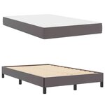 vidaXL Lit avec matelas Gris 120 x 200 cm Faux cuir