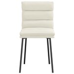 vidaXL Chaises à manger lot de 4 Crème Velours