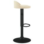 Vidaxl tabouret de bar crème velours