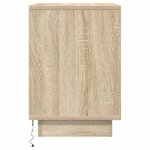 VidaXL Tables de chevet avec lumières LED 2Pièces chêne sonoma 38x34x50cm