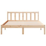 vidaXL Cadre de lit extra long sans matelas 140x210 cm bois massif pin