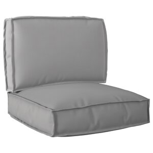 vidaXL Ensemble de coussins de palette de 2 pièces en tissu oxford gris