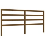 vidaXL Cadre de lit avec tête de lit marron miel 200x200cm bois massif