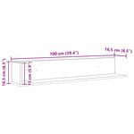 vidaXL Étagères murales 2 Pièces blanc 100x16 5x16 5 cm bois d'ingénierie