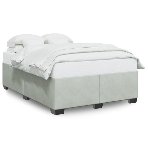 vidaXL Cadre de lit sans matelas gris clair 160x200 cm velours