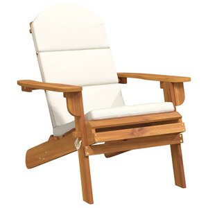 vidaXL Chaise de jardin Adirondack avec coussins bois massif d'acacia