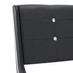 Vidaxl cadre de lit noir similicuir 90 x 200 cm