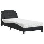 vidaXL Cadre de lit sans matelas Zadar noir 80x200 cm similicuir