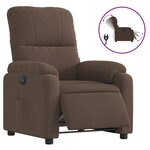 vidaXL Fauteuil inclinable électrique marron tissu microfibre